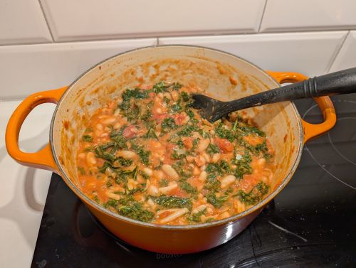 white beans and kale